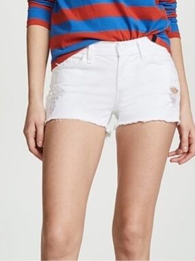 J Brand Cut-Off Short Low-Rise Vixen White Jean 26